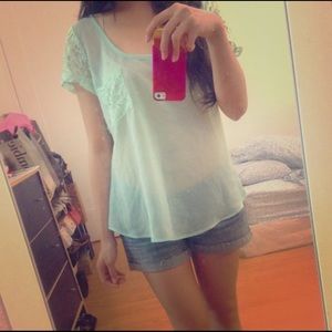 Sexy Sheer Green Top